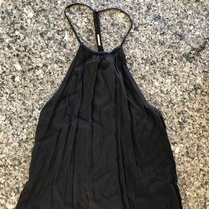 BLACK HALTER TOP